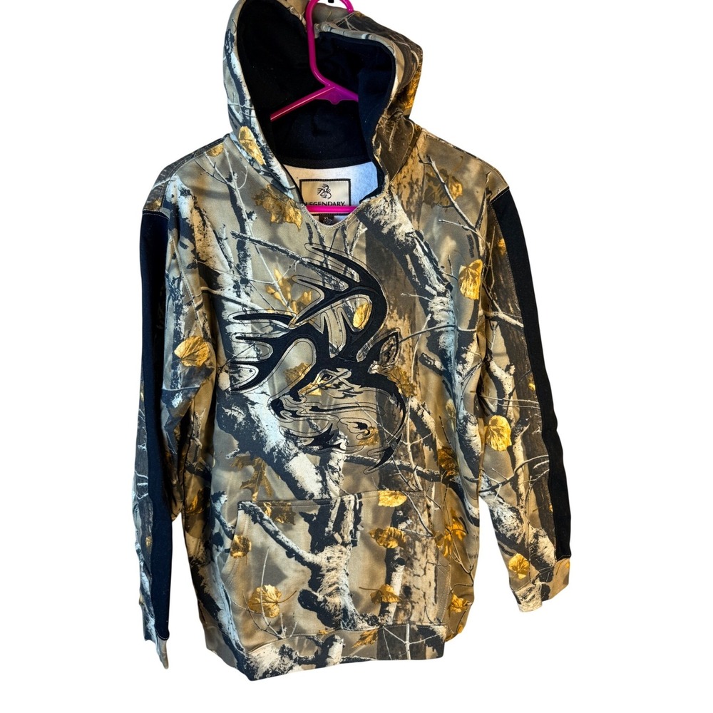 Legendary Whitetails Youth Outfitter Hoodie XL 18/20 Camo Buck Logo NEW